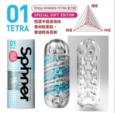 ( 原廠公司貨 附發票 送 謎片群 ) TENGA SPINNER軟版01-TETRA