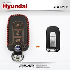 2m2三鍵款 hyundai ix35 elantra azera 現代汽車 智慧 感應 鑰匙皮套
