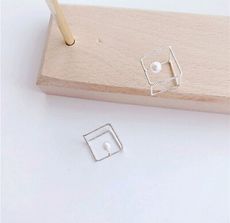 韓系925銀針幾何圖形