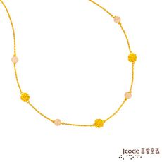 J'code真愛密碼金飾 茶花仙子黃金項鍊-短