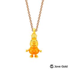 Jove Gold 漾金飾 豬媽媽皇后Peppa Pig黃金墜子 送項鍊