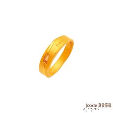 J'code真愛密碼金飾 永恆不渝黃金/水晶女戒指