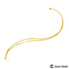 JoveGold漾金飾	軌跡黃金手鍊-雙鍊款