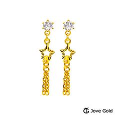 Jove Gold 漾金飾 流星黃金耳環