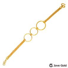 JoveGold漾金飾 愛的泡泡黃金手鍊-雙鍊款