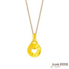 J'code真愛密碼金飾 永恆緣份硬金墜子 送項鍊 - 女