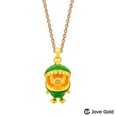 Jove Gold 漾金飾 喬治恐龍Peppa Pig黃金墜子 送項鍊