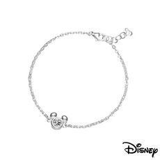 Disney迪士尼系列銀飾  純銀手鍊-閃亮米奇款