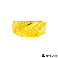 Jove Gold 漾金飾 刻愛黃金男戒指