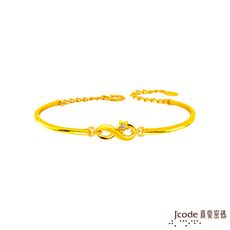 J'code真愛密碼金飾  無限星願硬金手環