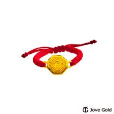 Jove Gold 漾金飾 太極鏡黃金編織繩戒指