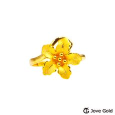 Jove Gold 漾金飾 戀戀花開黃金戒指