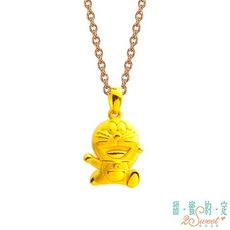 甜蜜約定 doraemon 跳躍哆啦a夢立體黃金墜子 送項鍊 (現貨+預購)