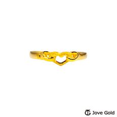 Jove Gold 漾金飾 依偎的心黃金戒指