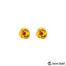 JoveGold漾金飾 小餅乾黃金耳環