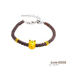 J'code真愛密碼金飾 圓滿招貴人-馬 黃金編織手鍊