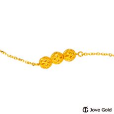 Jove Gold 漾金飾 三世情緣黃金手鍊-小