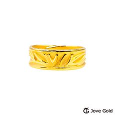 Jove Gold 漾金飾 幸福綻放黃金男戒指