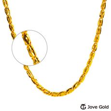 Jove Gold 漾金飾 自信光芒黃金男項鍊(約3.1錢)(約1.5尺/45cm)