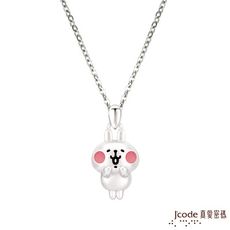 J'code真愛密碼銀飾 卡娜赫拉的小動物-開心粉紅兔兔純銀墜子 送項鍊