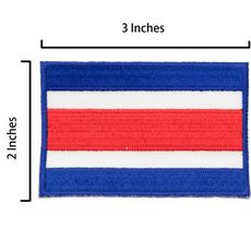 哥斯大黎加 Costa rica Flag Patch刺繡章 補丁貼 熨燙臂章 電繡立體繡貼 熱燙袖