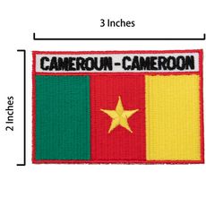 喀麥隆 Cameroon 布藝貼布繡 個性化 布藝燙布貼 熱燙士氣章 識別 刺繡刺繡章 熨燙臂章 電