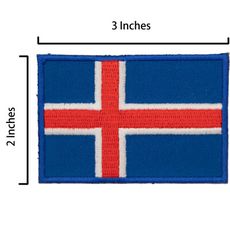 冰島 Iceland 熨燙袖標 電繡燙布貼 熨斗貼布繡 識別章 背膠布章 服飾 貼章 熨燙貼章
