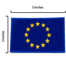 歐盟 European 電繡補丁貼 背膠胸章 電繡燙布貼紙 布藝士氣章 刺繡布章 刺繡布貼 熱燙胸章