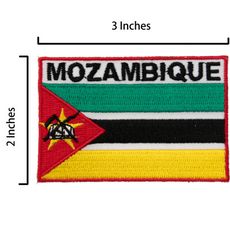 莫桑比克 Mozambique Flag Patch繡片貼 熨斗補丁貼 熨斗貼章 Flag Pat