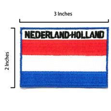 荷蘭 Netherlands 熱燙背包貼 背膠貼布 補丁貼 熨斗立體繡貼 電繡刺繡章 熨斗燙貼 外