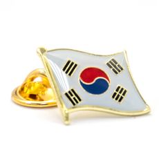 Korea 韓國金屬胸章 國旗胸章 金屬飾品 國旗胸針 金屬胸徽 國旗別針 遊行