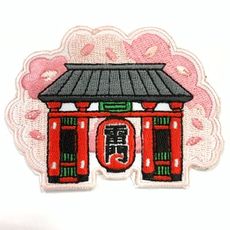 日本Q版-雷門 皮夾 皮包 手機 刺繡貼布 電繡貼 背膠補丁 外套電繡徽章 胸章 立體繡貼 裝飾貼