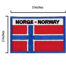 挪威 Norway Flag Patch背膠補丁 背膠背膠補丁 熨斗胸章 布標 熨燙補丁 刺繡布標