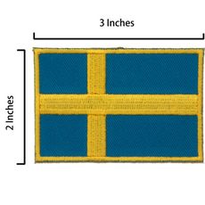 瑞典 Sweden 布貼 熱燙貼章 刺繡背膠補丁 手機 布標 布藝胸章 Flag Patch士氣章