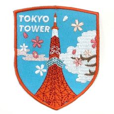 日本 東京鐵塔 TOKYO 服裝補丁飾品背膠補丁貼 DIY袖標 INS打卡地標 熱燙補丁貼