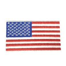 USA 美國國旗 Flag Patch裝飾貼 背膠臂章 布藝背包貼 電繡補丁 熱燙布貼 繡片貼背膠貼