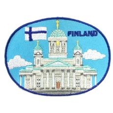 芬蘭| 赫爾辛基白教堂 大教堂刺繡貼布 電繡貼 背膠補丁 外套電繡布章 貼布 布標 燙貼 徽章 肩章