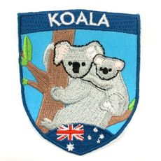 澳洲 無尾熊 KOALA PATCＨ電繡士氣章 貼章 補丁貼 燙布貼 徽章