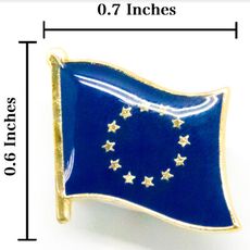 European Flag 歐盟旗胸章 金屬徽章 國旗胸徽 紀念配飾 升旗 紀念胸徽 金屬飾品 象徵