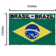 巴西 Brazil 背膠徽章 熨燙貼布 熱燙臂章 熨燙繡片貼 背膠繡片貼 熱燙背包貼 熱燙裝飾貼 選