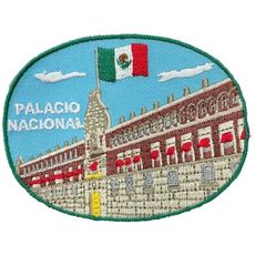 墨西哥 國家宮 徽章 胸章 立體繡貼 裝飾貼 徽章 刺繡布貼 布章 臂章貼 飾品背膠補丁貼