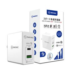 【SEKC】 PD + QC3.0 30W 2孔快速充電器 TYPE-C旅充組 日本 急速充電器 附