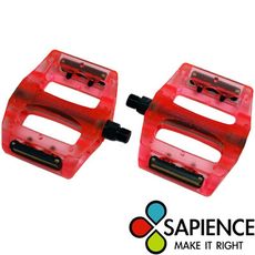 【SAPIENCE】炫彩透明設計款大面積踏板(透明紅) S-YP-879-R