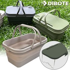 【迪伯特DIBOTE】多功能萬用折疊戶外野餐籃/小桌子 桌面是砧板