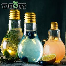 【OMORY】創意燈泡造型玻璃水杯-300ml
