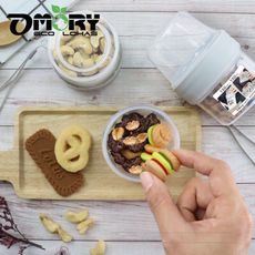 【OMORY】活力雙層分隔多用途隨身保鮮杯(150ml+150ml)