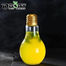 【OMORY】創意燈泡造型玻璃水杯-400ml