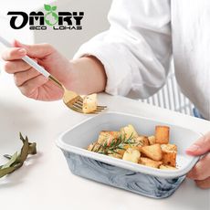 【OMORY】北歐風大理石紋陶瓷器皿-500ml