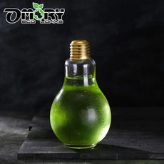 【OMORY】創意燈泡造型玻璃水杯-250ml