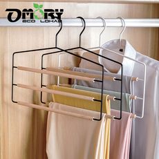 【OMORY】工業風鐵藝裙褲衣架三層